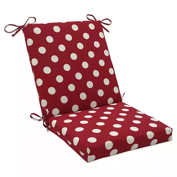 Red & White Polka Dot Outdoor Chair Cushion>Kirklands Home Store