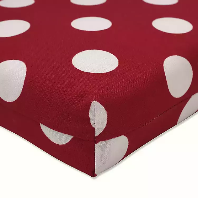 red__white_polka_dot_outdoor_chair_cushion_3.webp Red & White Polka Dot Outdoor Chair Cushion>Kirklands Home Store