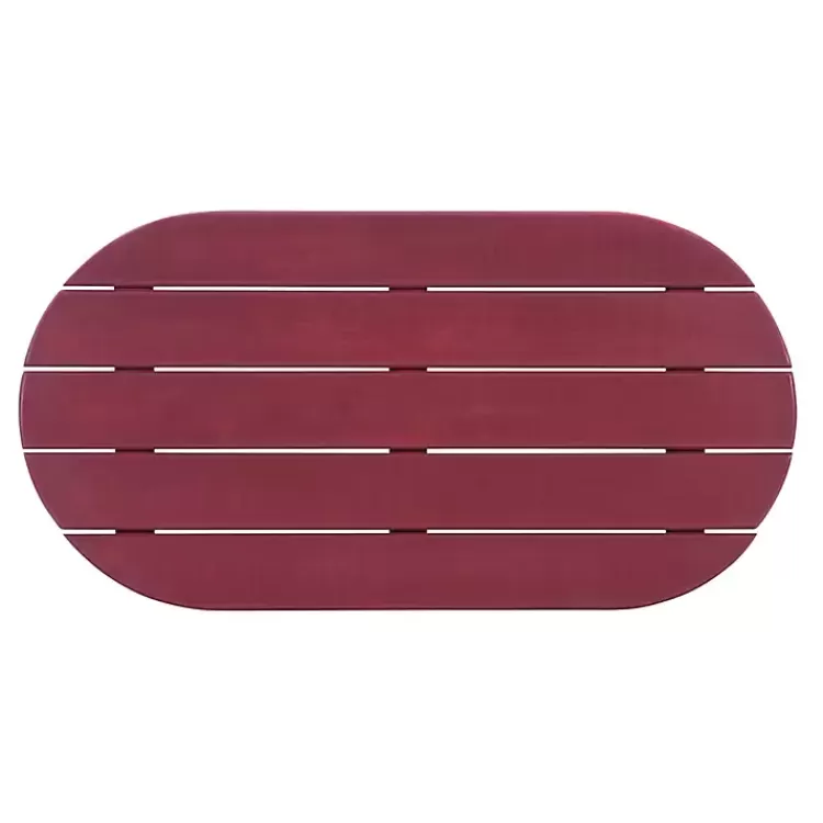 red_acacia_wood_oval_adirondack_coffee_table_4.webp Acacia Wood Oval Adirondack Coffee Table>Kirklands Home Clearance
