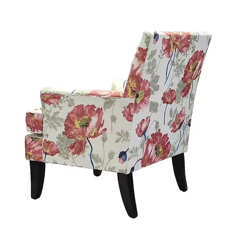 red_and_ivory_floral_upholstered_accent_chair_2.webp Red and Ivory Floral Upholstered Accent Chair>Kirklands Home Flash Sale