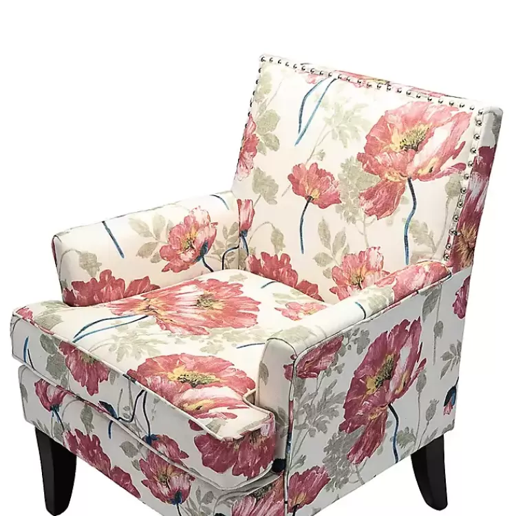 red_and_ivory_floral_upholstered_accent_chair_5.webp Red and Ivory Floral Upholstered Accent Chair>Kirklands Home Flash Sale
