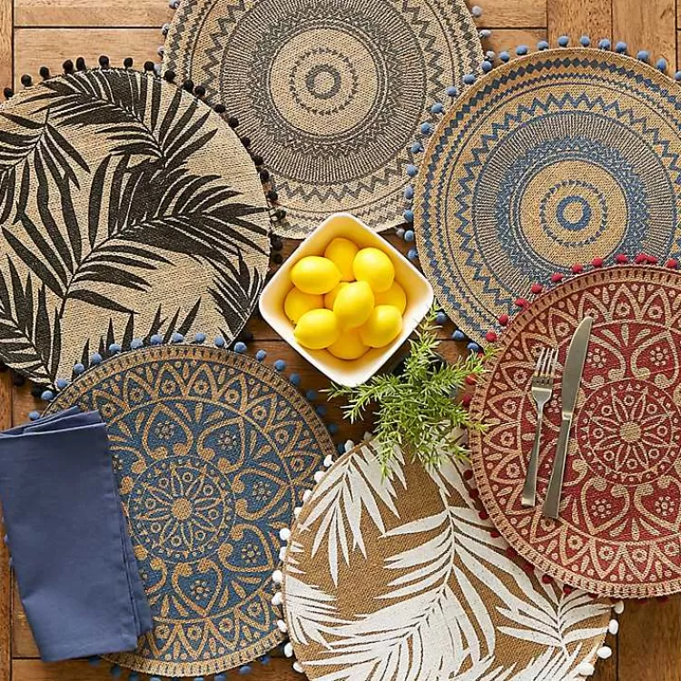 red_and_natural_print_round_placemats_set_of__5.webp Red and Natural Print Round Placemats, Set of 6>Kirklands Home Clearance