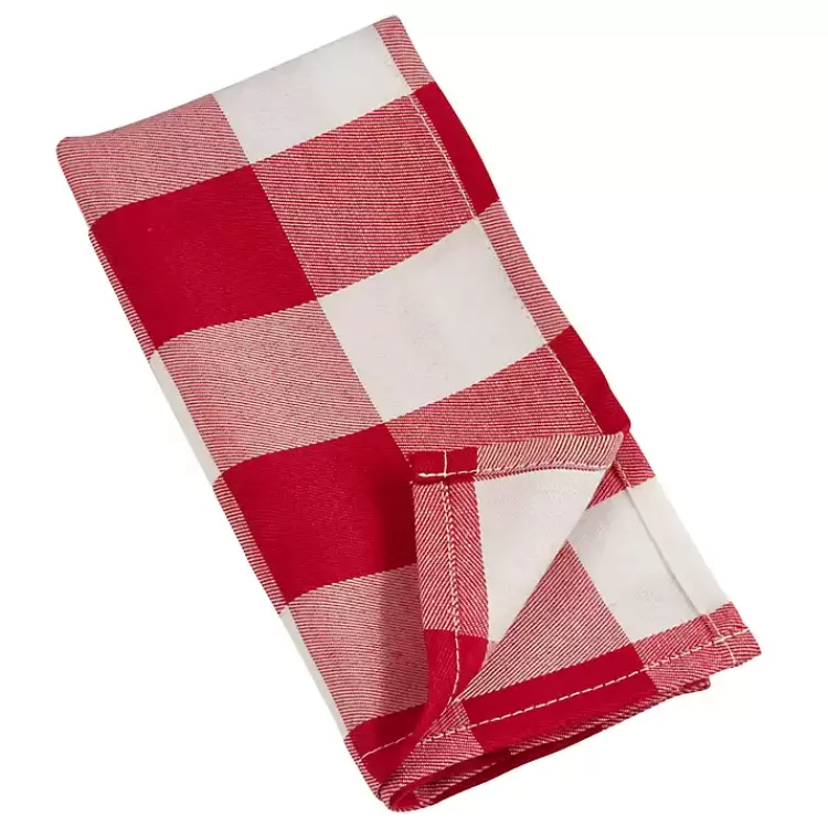 Red and White Buffalo Check Napkins, Set of 4>Kirklands Home New