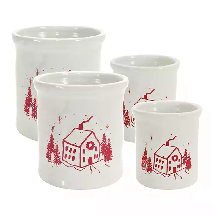 Red and White Holiday Home Crock>Kirklands Home Flash Sale