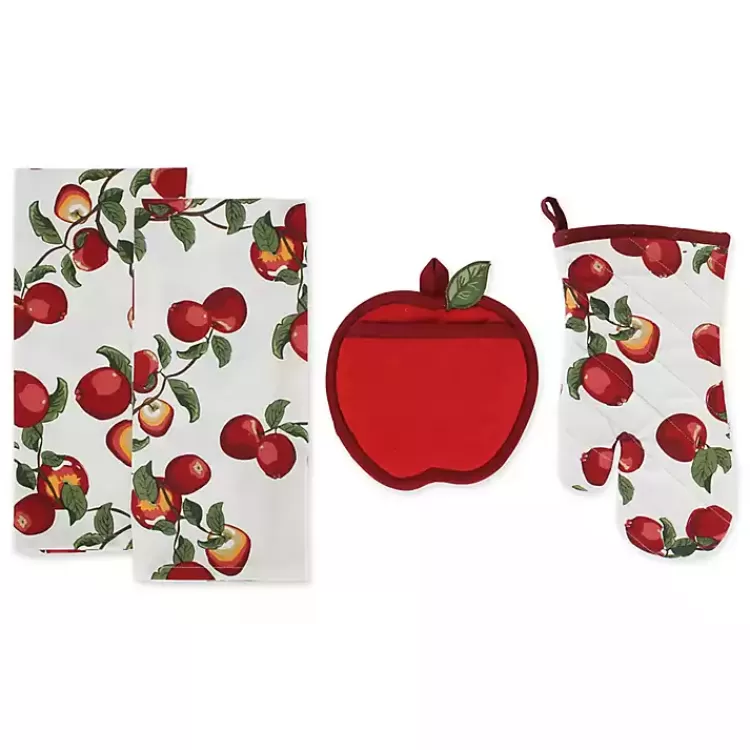 Red Apples 4-pc. Kitchen Towel and Pot Holder Set>Kirklands Home Shop