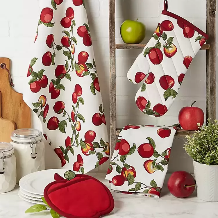 red_apples_pc_kitchen_towel_and_pot_holder_set_10.webp Red Apples 4-pc. Kitchen Towel and Pot Holder Set>Kirklands Home Shop