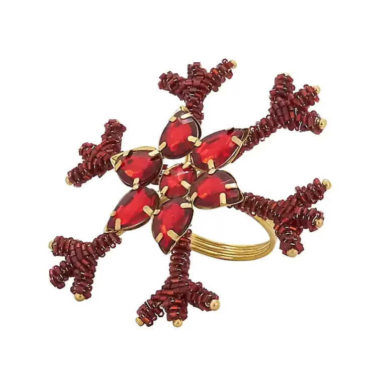 Beaded Snowflake Napkin Rings, Set of 4>Kirklands Home Outlet