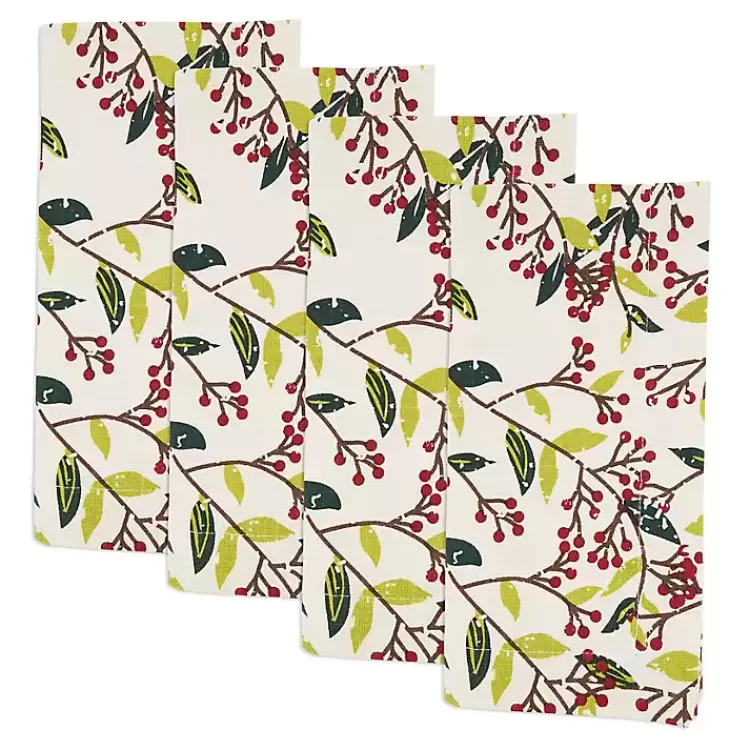 Red Berry Delight Cotton Napkins, Set of 4>Kirklands Home Clearance