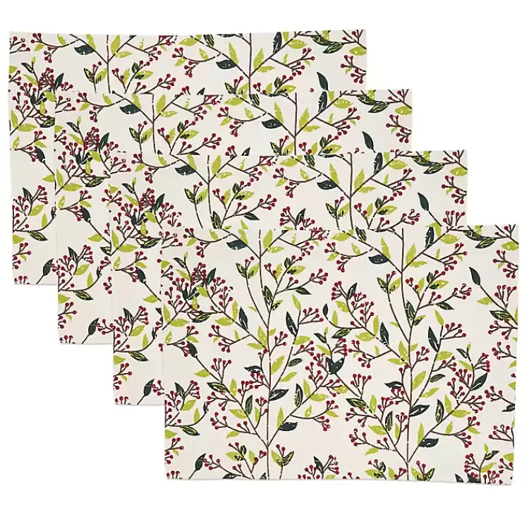 Red Berry Delight Cotton Placemats, Set of 4>Kirklands Home Online