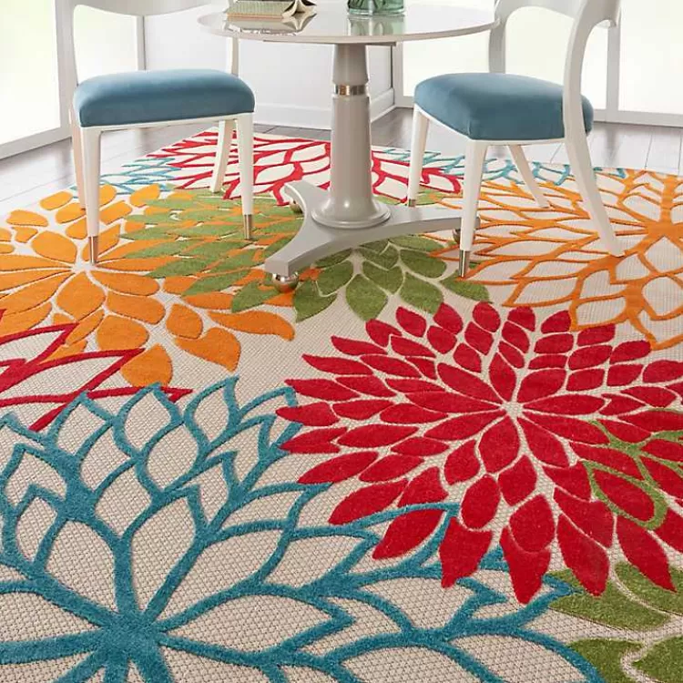 red_bright_floral_burst_outdoor_area_rug_x_6-1.webp Red Bright Floral Burst Outdoor Area Rug, 7x10>Kirklands Home New