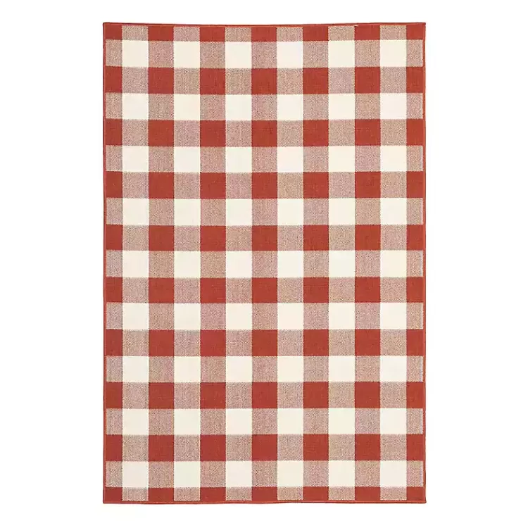 Buffalo Check Outdoor Area Rug, 5x7>Kirklands Home Outlet
