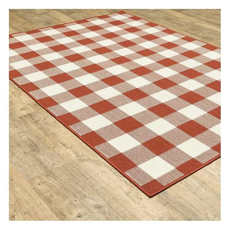 red_buffalo_check_outdoor_area_rug_x_2.webp Buffalo Check Outdoor Area Rug, 5x7>Kirklands Home Outlet