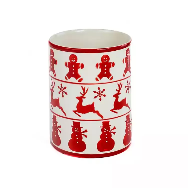 Red Christmas Characters Utensil Holder>Kirklands Home Flash Sale