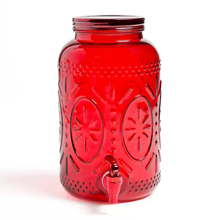 Embossed Glass 1 Gallon Drink Dispenser>Kirklands Home Discount