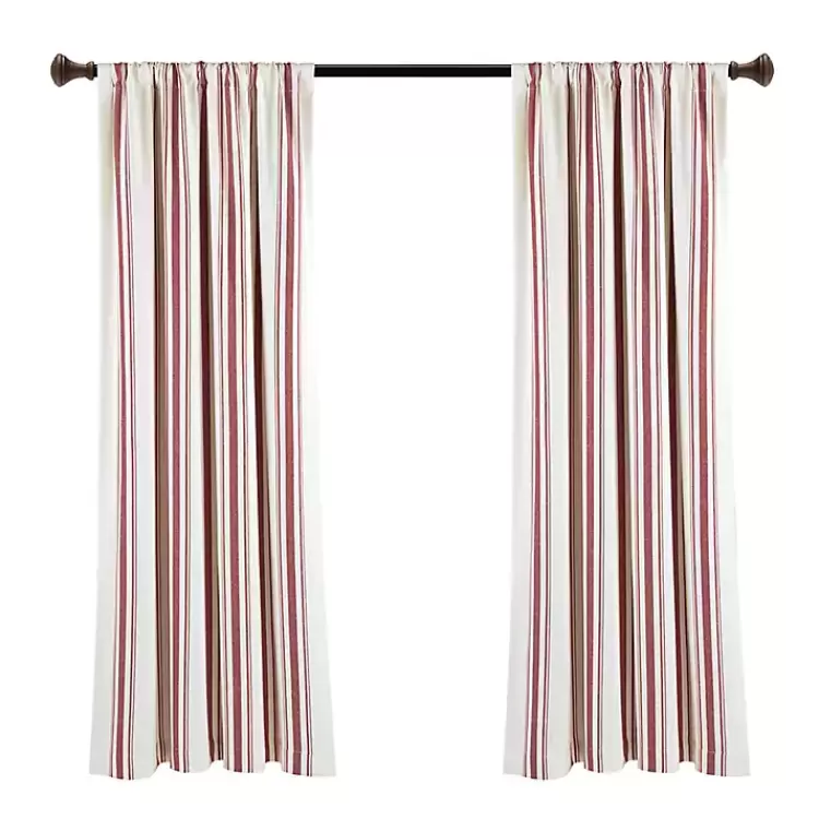 Red Farmhouse Stripe Curtain Panels, Set of 2>Kirklands Home Cheap