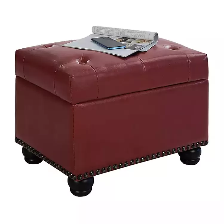 red_faux_leather_jessy_storage_ottoman_2.webp Faux Leather Jessy Storage Ottoman>Kirklands Home Fashion
