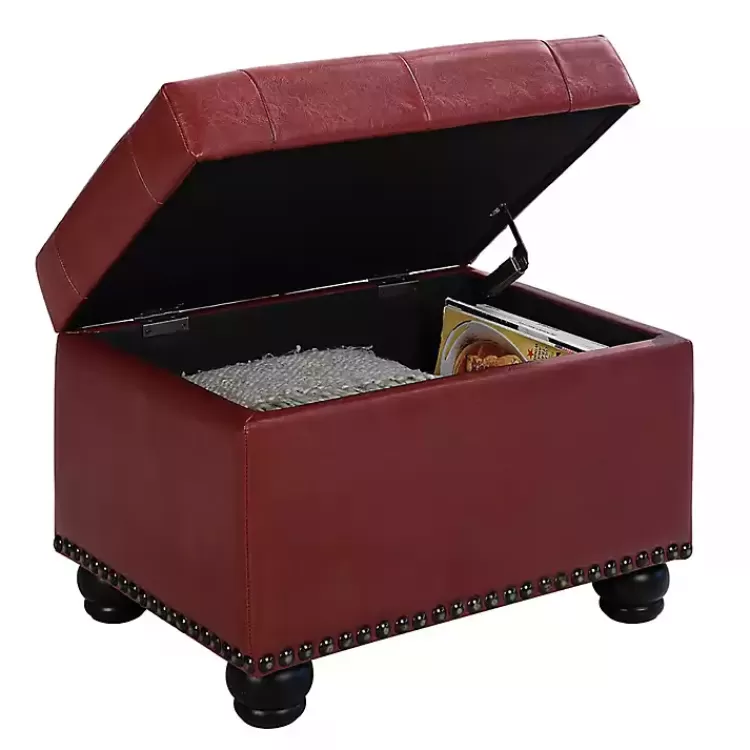 red_faux_leather_jessy_storage_ottoman_3.webp Faux Leather Jessy Storage Ottoman>Kirklands Home Fashion