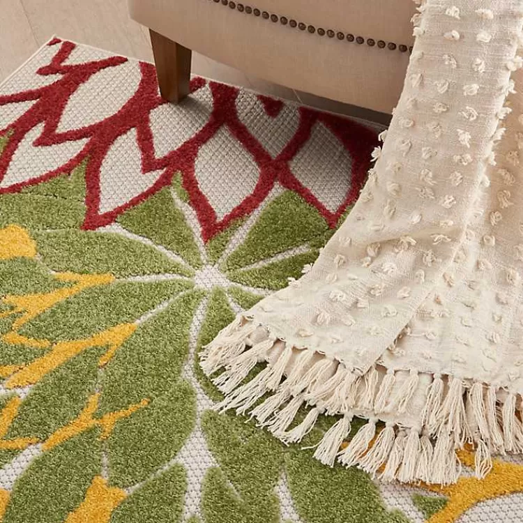 red_floral_burst_outdoor_area_rug_x_6-1.webp Red Floral Burst Outdoor Area Rug, 5x7>Kirklands Home Outlet