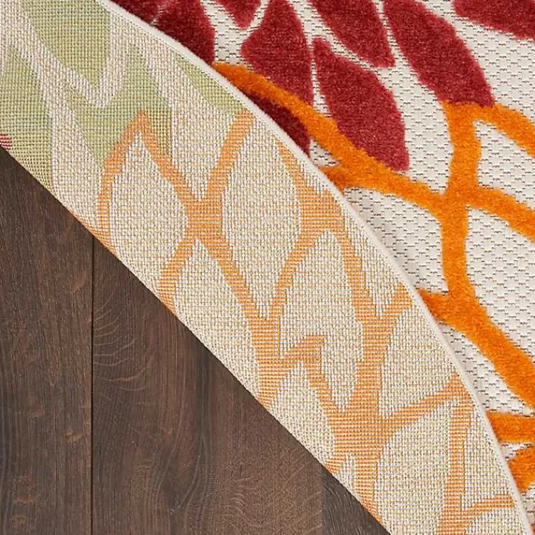red_floral_burst_outdoor_round_area_rug__ft_2-1.webp Red Floral Burst Outdoor Round Area Rug, 5 ft.>Kirklands Home Flash Sale
