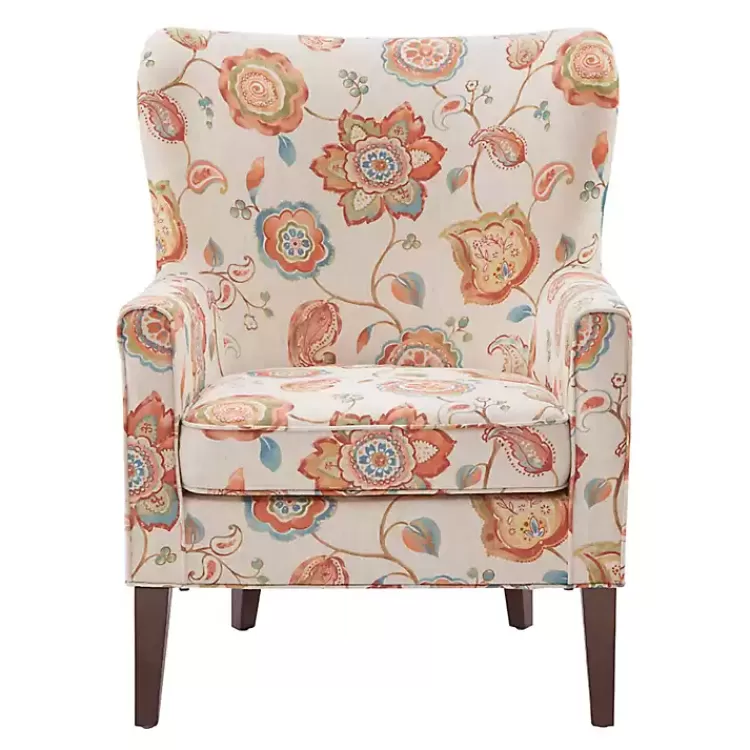 Red Floral Colette Accent Chair>Kirklands Home Sale