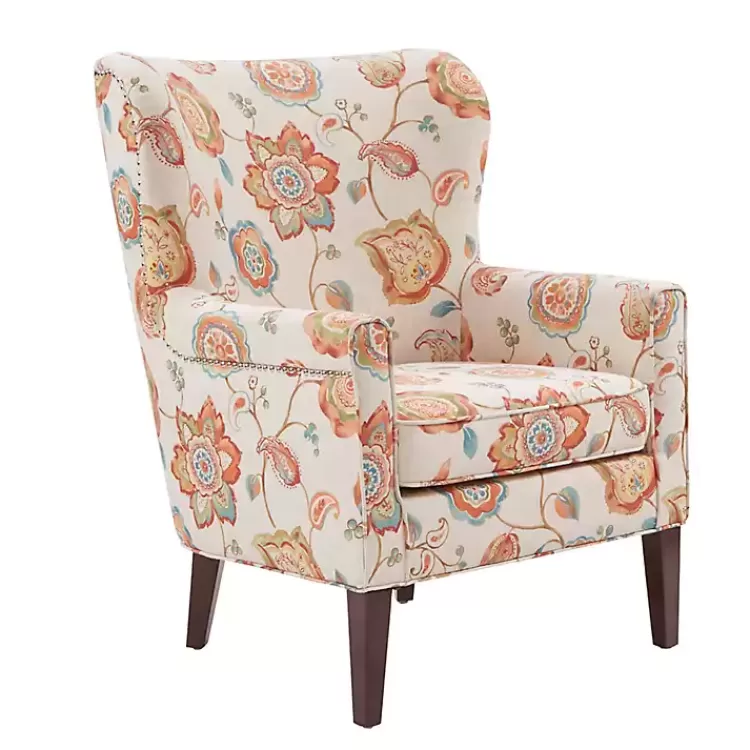 Red Floral Colette Accent Chair>Kirklands Home Sale