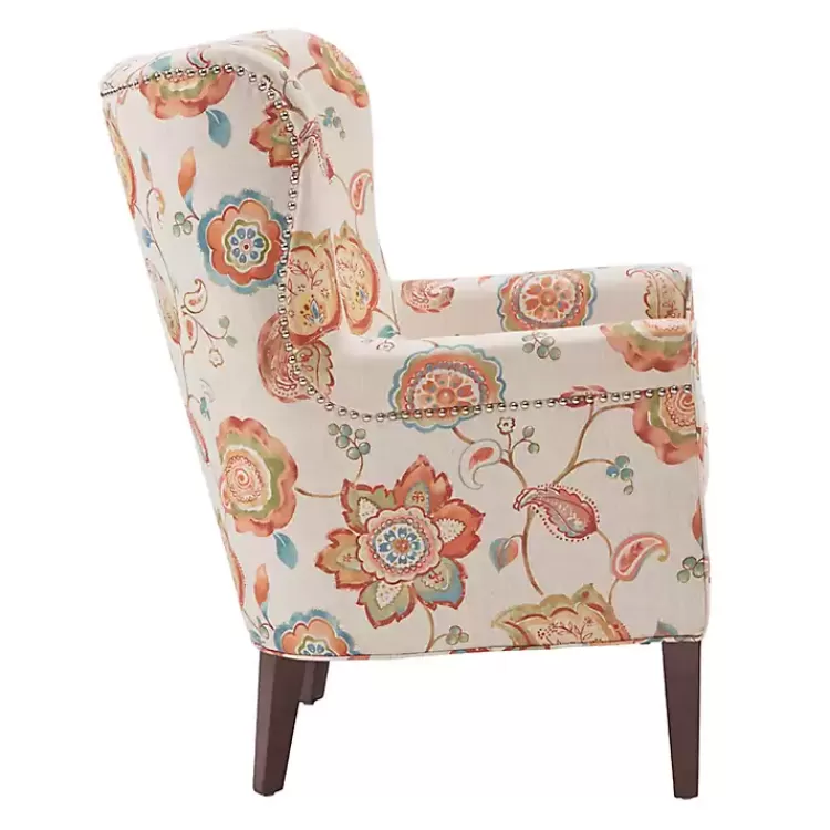 red_floral_colette_accent_chair_3.webp Red Floral Colette Accent Chair>Kirklands Home Sale