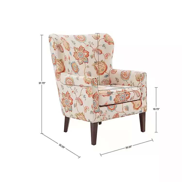 red_floral_colette_accent_chair_8.webp Red Floral Colette Accent Chair>Kirklands Home Sale