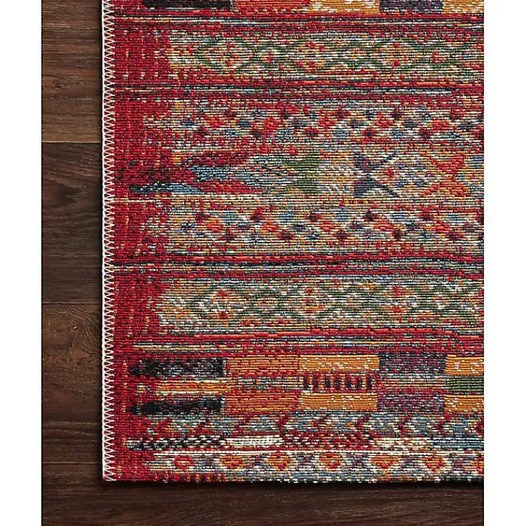Red Multicolor Southwestern Outdoor Area Rug, 7x11>Kirklands Home Flash Sale