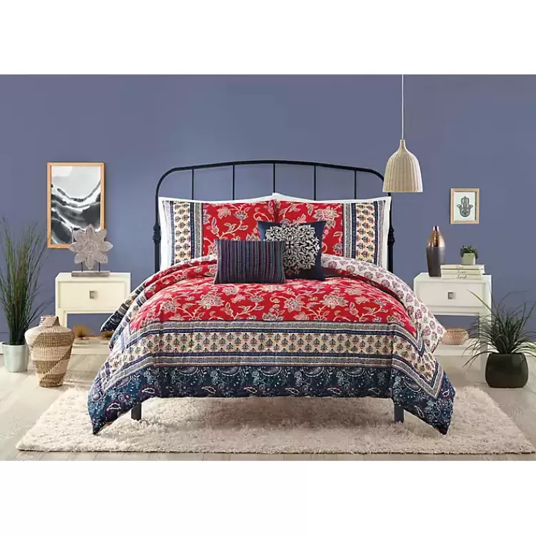 Red Navy Marbella King 5-pc. Comforter Set>Kirklands Home Cheap