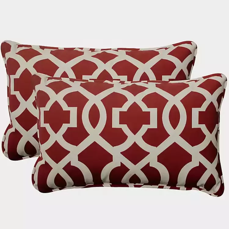 Red New Geometric 2-pc. Lumbar Pillow Set>Kirklands Home Shop