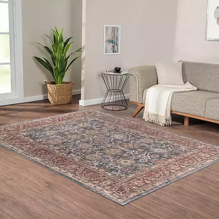 Red Persian Bordered Traditional Area Rug, 8x10>Kirklands Home Fashion