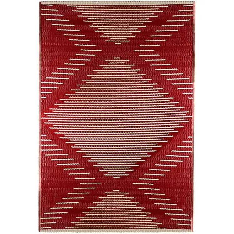 Red Primitive Arrow Outdoor Area Rug, 4x6>Kirklands Home Outlet