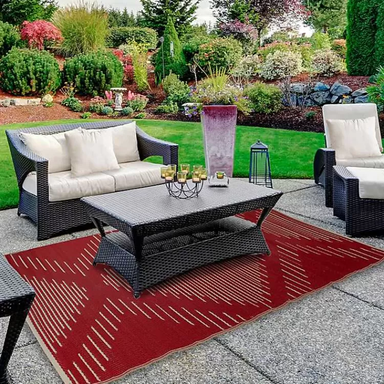 Red Primitive Arrow Outdoor Area Rug, 4x6>Kirklands Home Outlet