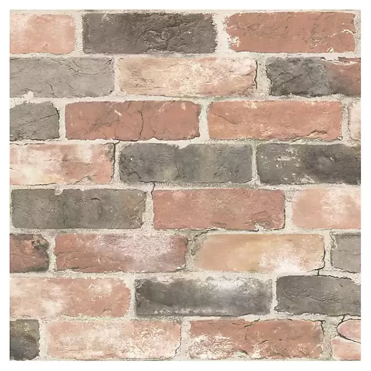 Red Reclaimed Brick Peel & Stick Wallpaper>Kirklands Home New