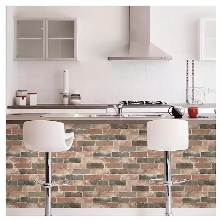 red_reclaimed_brick_peel__stick_wallpaper_3.webp Red Reclaimed Brick Peel & Stick Wallpaper>Kirklands Home New