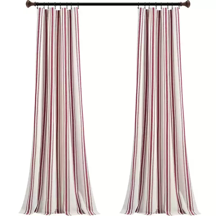 Stripe Farmhouse Curtain Panel Set, 95 in.>Kirklands Home Store