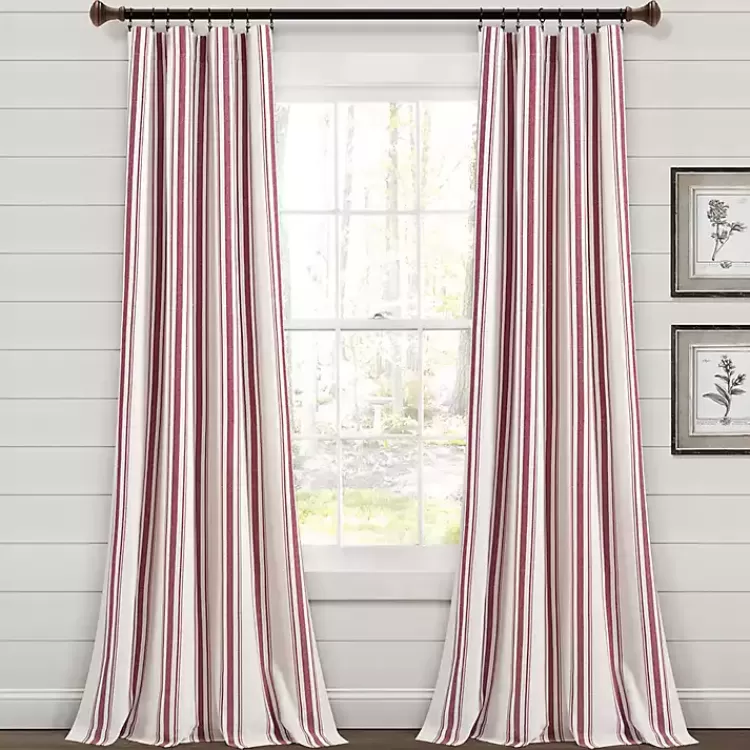 Stripe Farmhouse Curtain Panel Set, 95 in.>Kirklands Home Store