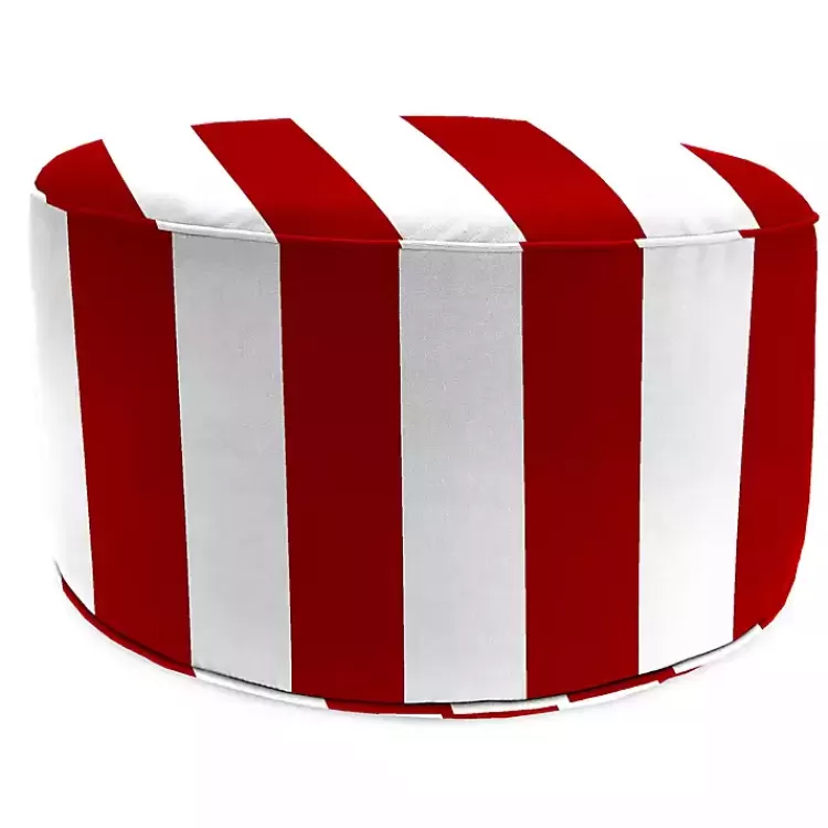 Striped Cabana Outdoor Pouf>Kirklands Home Outlet