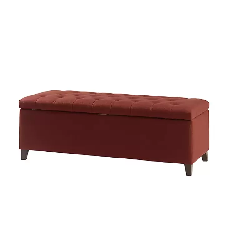 red_tufted_shandra_storage_bench_2.webp Tufted Shandra Storage Bench>Kirklands Home Shop