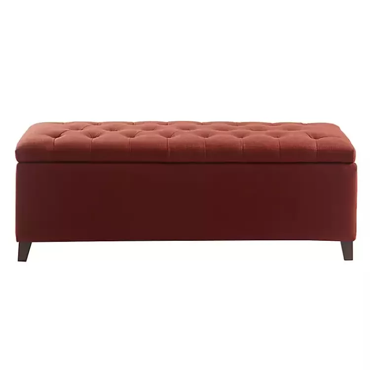 red_tufted_shandra_storage_bench_3.webp Tufted Shandra Storage Bench>Kirklands Home Shop