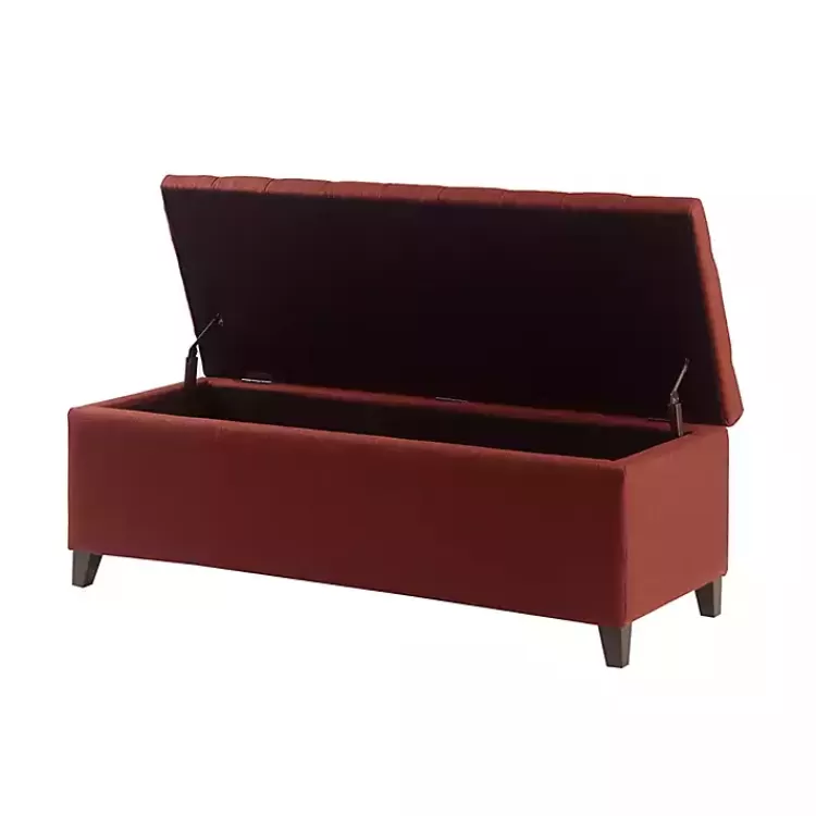 red_tufted_shandra_storage_bench_4.webp Tufted Shandra Storage Bench>Kirklands Home Shop