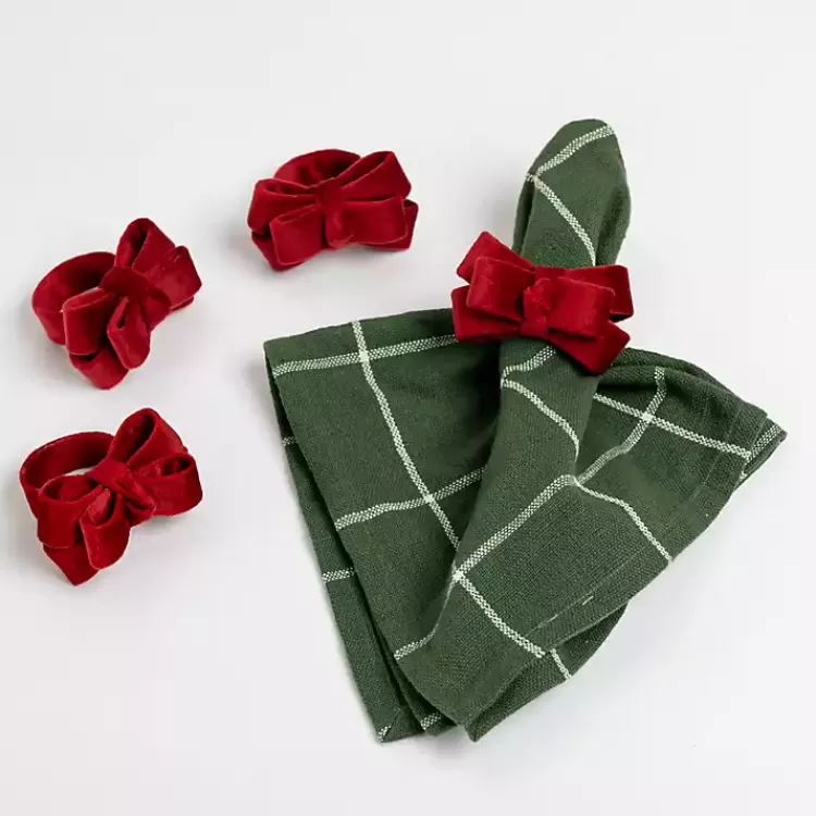 Velvet Bow Napkin Rings, Set of 4>Kirklands Home Store
