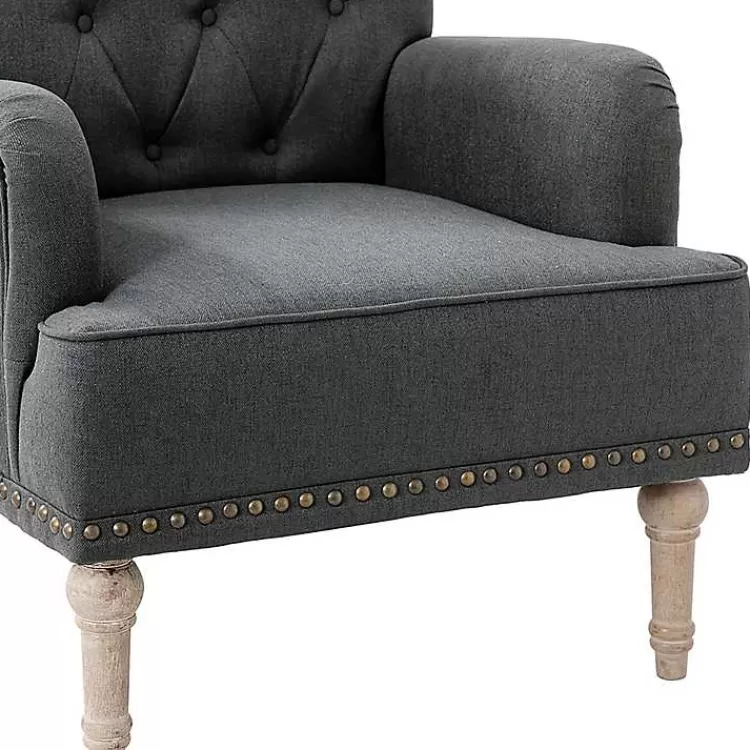 reginald_charcoal_button_tufted_armchair_5.webp Reginald Charcoal Button Tufted Armchair>Kirklands Home Cheap