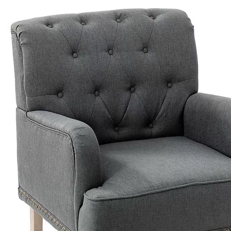 reginald_charcoal_button_tufted_armchair_6.webp Reginald Charcoal Button Tufted Armchair>Kirklands Home Cheap