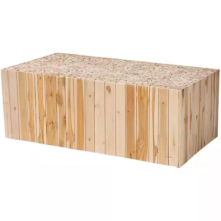 Repurposed Wood Logs Recgle Coffee Table>Kirklands Home Shop