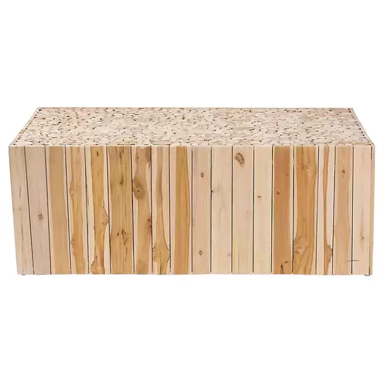Repurposed Wood Logs Recgle Coffee Table>Kirklands Home Shop