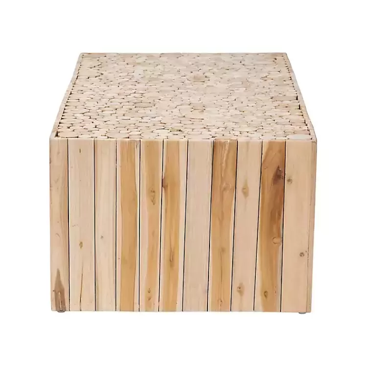 repurposed_wood_logs_rectangle_coffee_table_2.webp Repurposed Wood Logs Recgle Coffee Table>Kirklands Home Shop