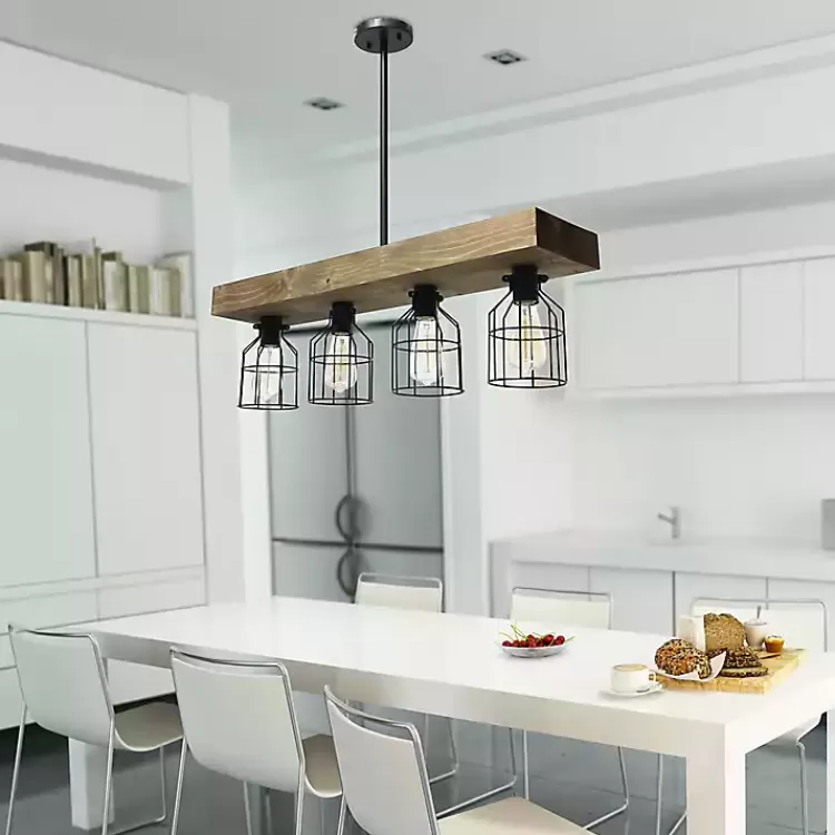 restored_wood_light_pendant_light_4.webp Restored Wood 4-Light Pendant Light>Kirklands Home Outlet