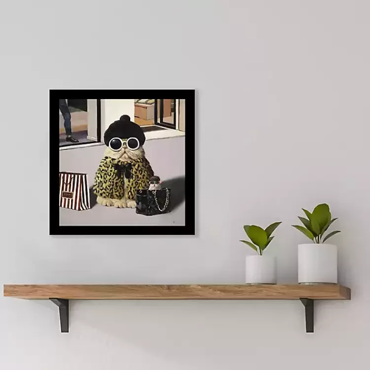 Retail Therapy Cat Framed Art Print>Kirklands Home Fashion