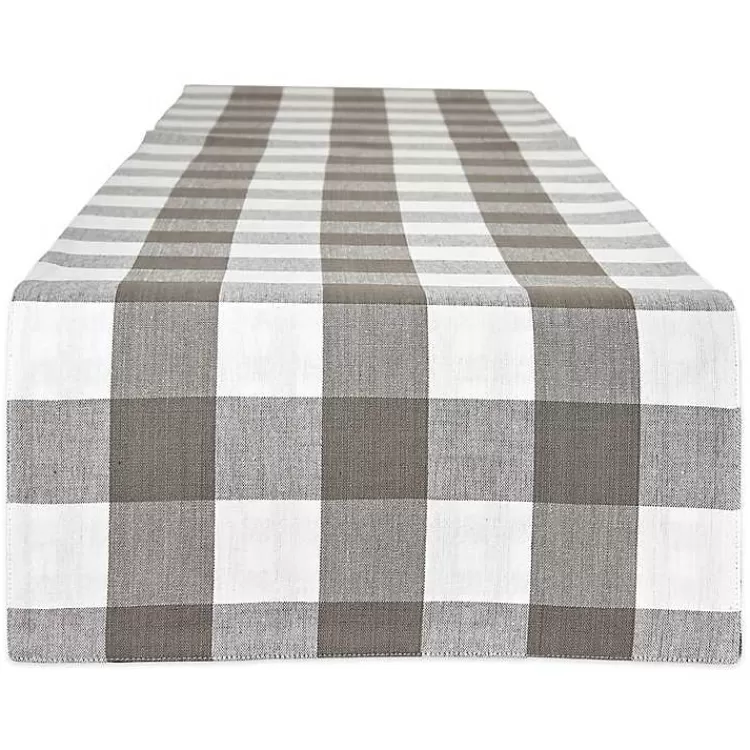 Reversible Gray and White Table Runner, 14x108>Kirklands Home Best Sale